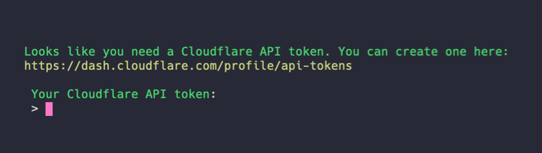 Collecting an API token